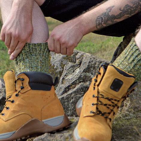1 Pack Men's Thick Warm 100% Wool Hiking & Walking Socks