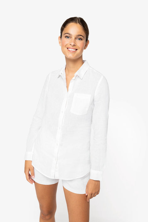 Linen Long Sleeve Shirt: Women's