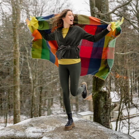Organic Stretch Fleece Leggings: Women's