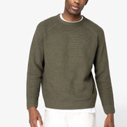 Organic & Recycled Polyester Chunky Knit Sweatshirt