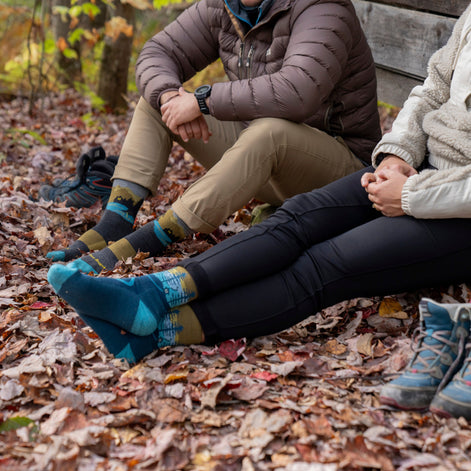 Ladies Northwoods Micro Crew Patterned Cushioned Hiking Socks