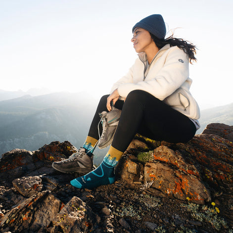 Ladies Northwoods Micro Crew Patterned Cushioned Hiking Socks