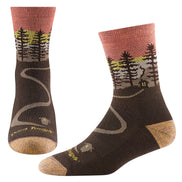 Ladies Northwoods Micro Crew Patterned Cushioned Hiking Socks