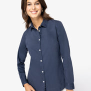 Organic Washed Long Sleeve Shirt: Ladies