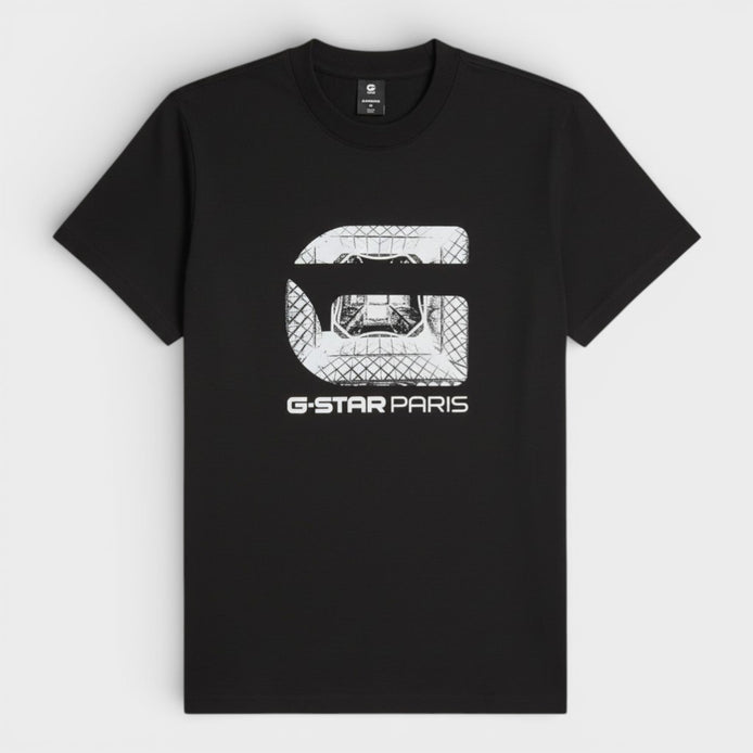 Logo Paris T-Shirt Black White