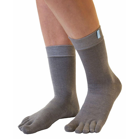 1 Pack Mens & Ladies Outdoor Wool Mid Calf Toe Socks
