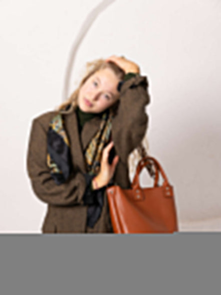 MIGLE Leather Handbag - Ginger