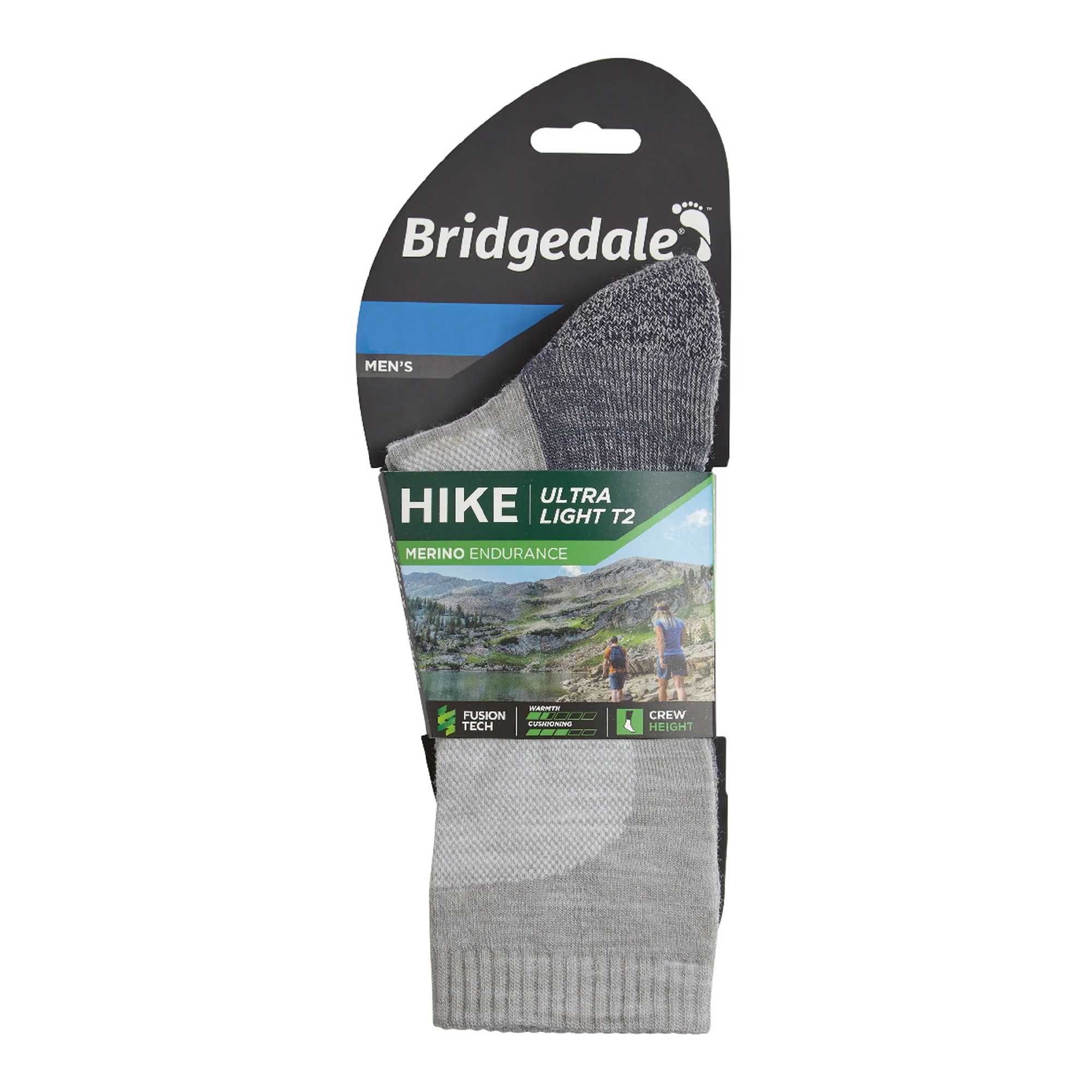 1 Pack Men's Hiking Ultralight T2 Merino Wool Crew Socks