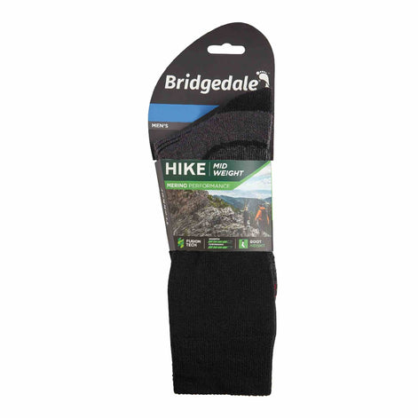 1 Pack Men's Hiking Midweight Merino Wool Boot Socks