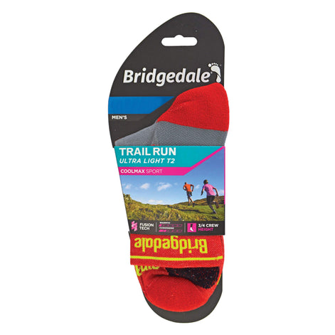 1 Pack Men's Trail Ultralight T2 Coolmax Sport 3/4 Crew Socks