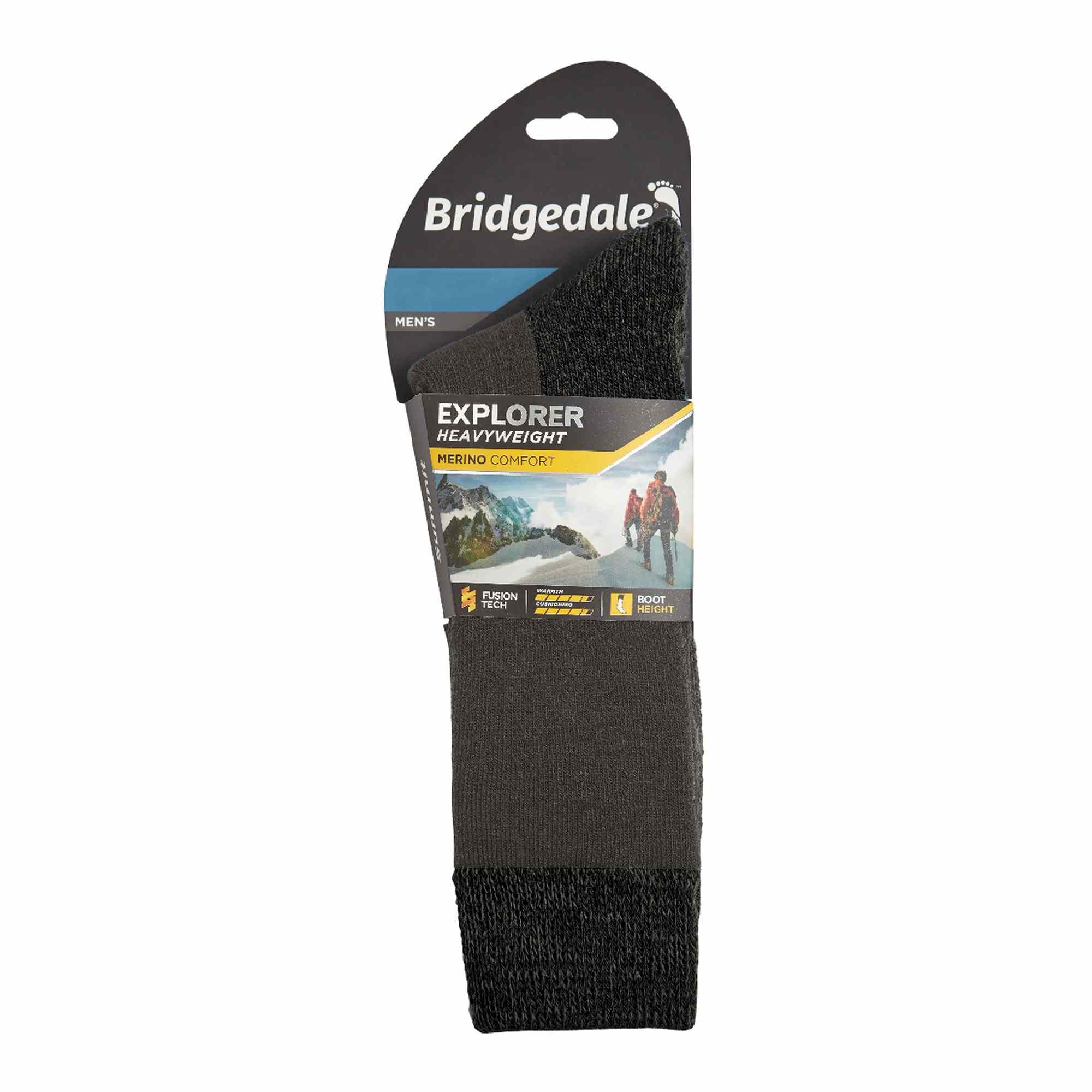1 Pack Mens Explorer Heavyweight Merino Wool Boot Socks