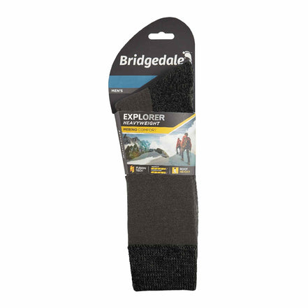 1 Pack Mens Explorer Heavyweight Merino Wool Boot Socks