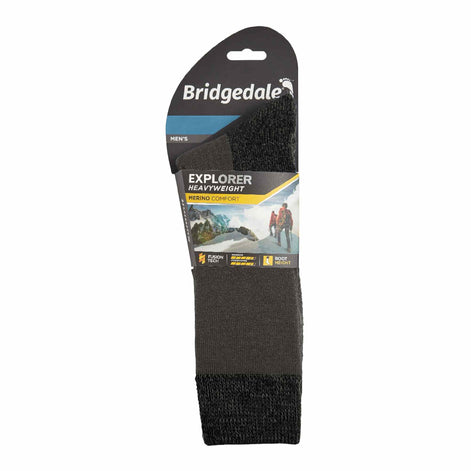 1 Pack Mens Explorer Heavyweight Merino Wool Boot Socks
