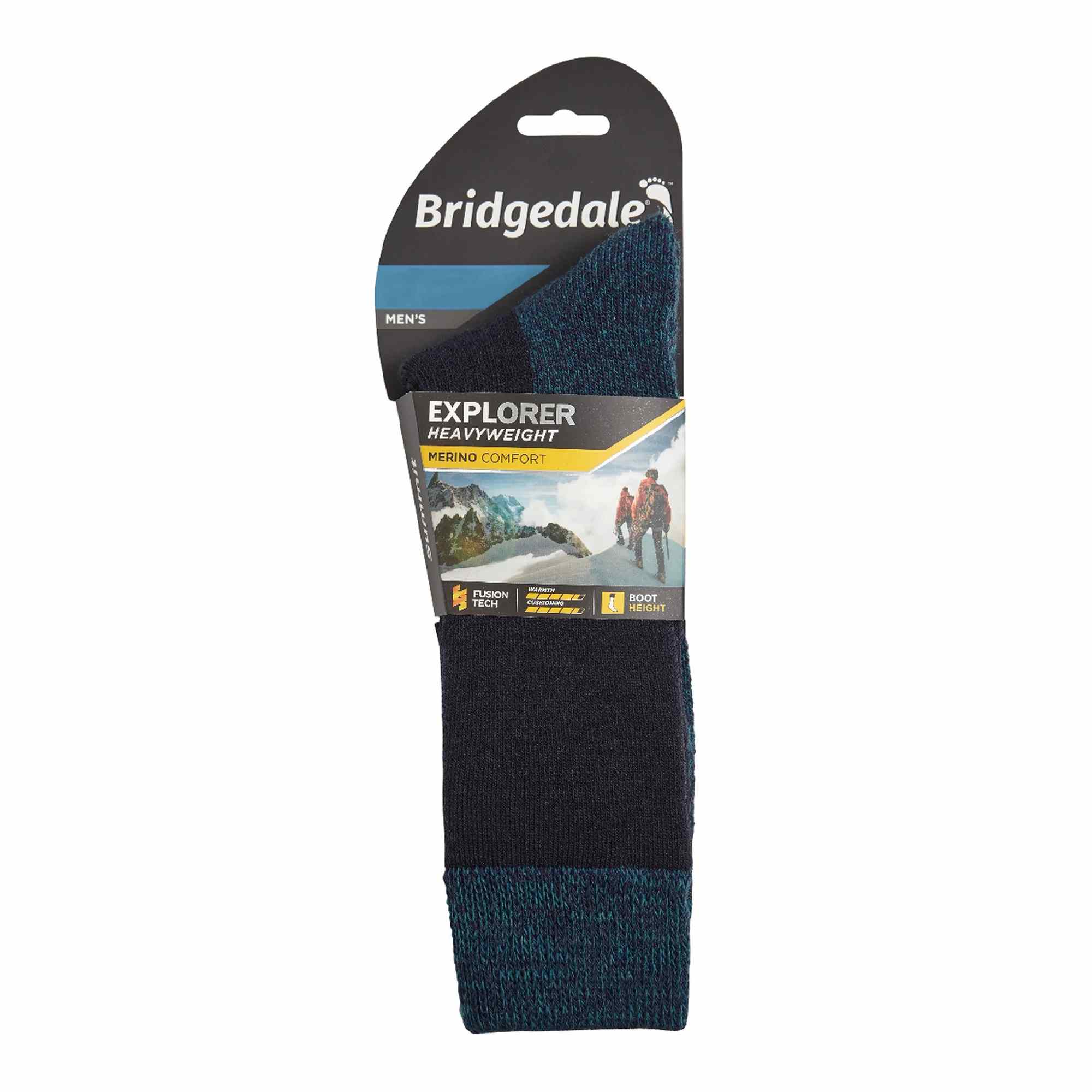 1 Pack Mens Explorer Heavyweight Merino Wool Boot Socks