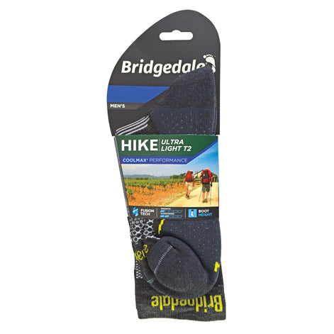 1 Pack Mens Hiking Ultralight T2 Coolmax Original Boot Socks
