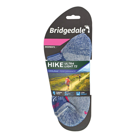 1 Pack Ladies Hiking Ultralight T2 Coolmax Low Cut Socks