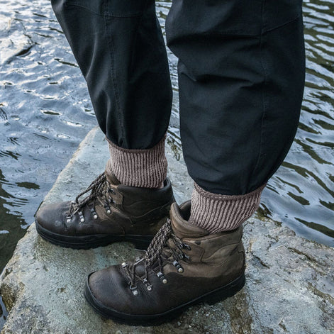 1 Pack Men's Hiking Lightweight Merino Wool Cushioned Boot Socks