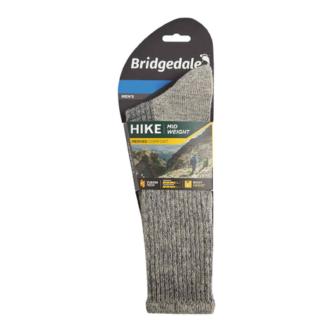 1 Pack Men's Hiking Midweight Merino Wool Cushioned Boot Socks
