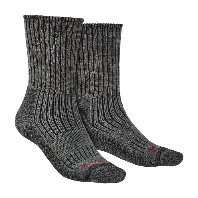 1 Pack Men's Hiking Midweight Merino Wool Cushioned Boot Socks
