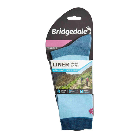 2 Pack Ladies Base Layer Coolmax Liner Boot Socks