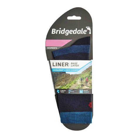 2 Pack Ladies Base Layer Coolmax Liner Boot Socks