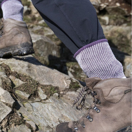 1 Pack Ladies Hiking Midweight Merino Wool Cushioned Boot Socks