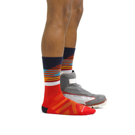 Mens Merino Wool Nordic Patterned Boot Lightweight Ski Snowboard Socks