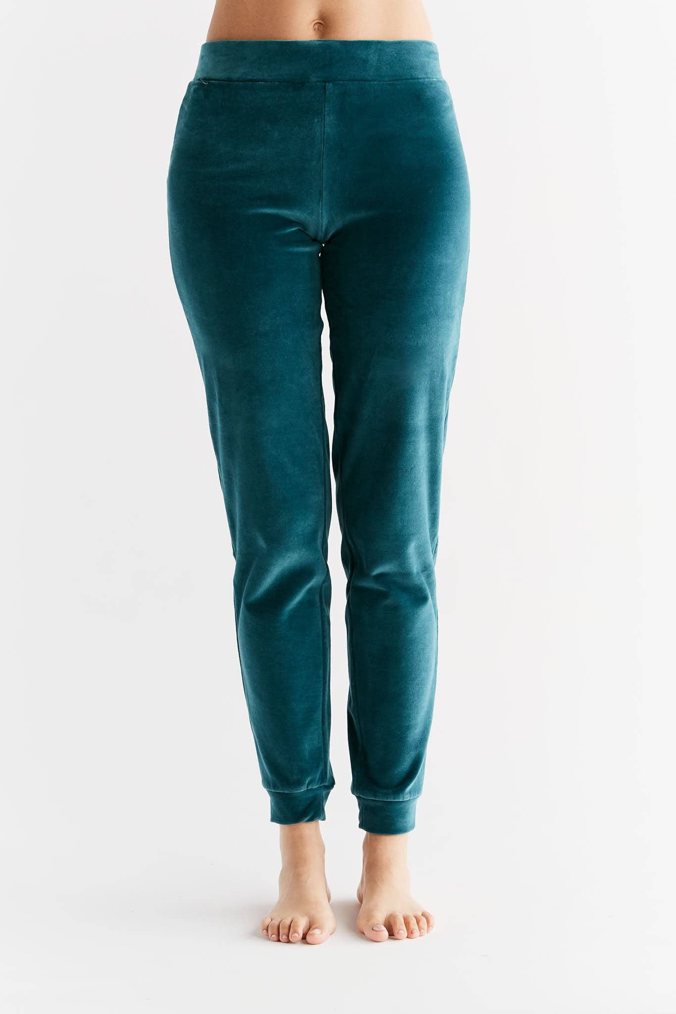 Organic Soft Fleece Cuffed Sweatpants: Women's