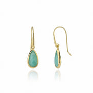 Simi Teardrop Gemstone Earrings: Pariba Onyx