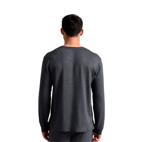 Mens Long Sleeve Luxury Pyjama Top Loungewear T-Shirt
