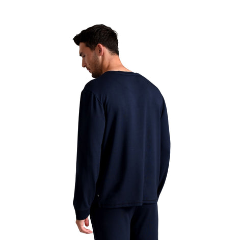 Mens Long Sleeve Luxury Pyjama Top Loungewear T-Shirt