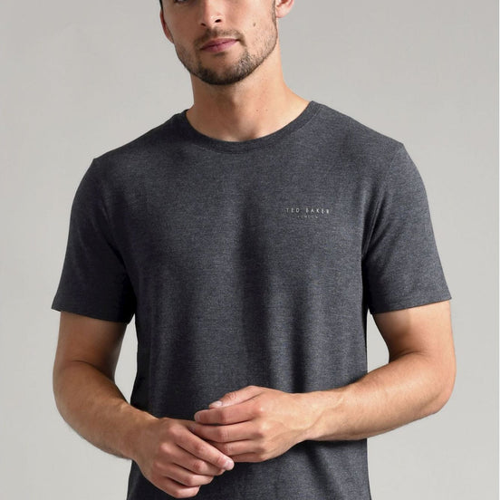 Mens Short Sleeve Luxury Pyjama Top Loungewear T-Shirt