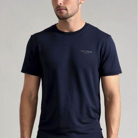 Mens Short Sleeve Luxury Pyjama Top Loungewear T-Shirt