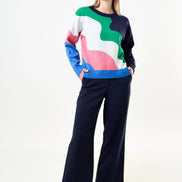 Abra Squiggle Engineered Jacquard Jumper