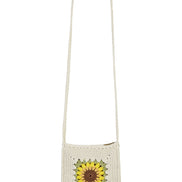 Yumi Handmade White Sunflower Crochet Bag