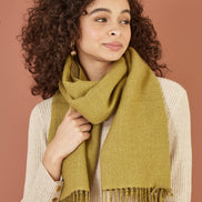Yumi Green Two Tone Scarf