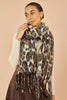 Yumi Brown Leopard Print Soft Scarf