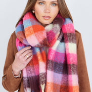 Yumi Colour Block Super Fluffy Scarf
