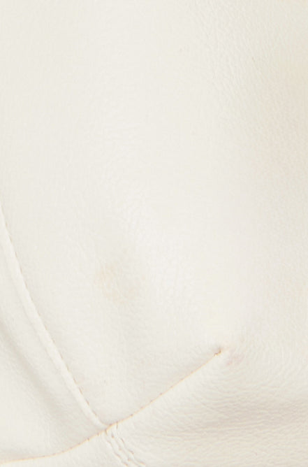 Yumi Ivory Shoulder Scoop Bag with Buckle