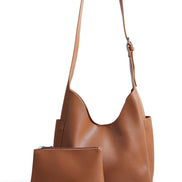 Yumi Brown Shoulder Bag With Detachable Inside Purse