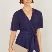 Yumi Ivory Shimmer Envelope Clutch Bag