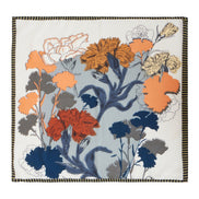 Yumi Blue Viscose Placement Floral Scarf