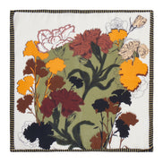 Yumi Green Viscose Placement Floral Scarf