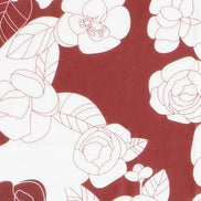 Yumi Brown Viscose Floral Scarf