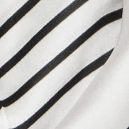 Yumi Ivory 100% Silk Butterfly Stripe Scarf