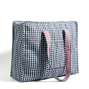 Yumi Black Gingham Quilted Shopper Bag