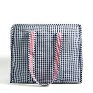 Yumi Black Gingham Quilted Shopper Bag