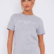 Grey Logo Short Sleeve Round Neck T-Shirt
