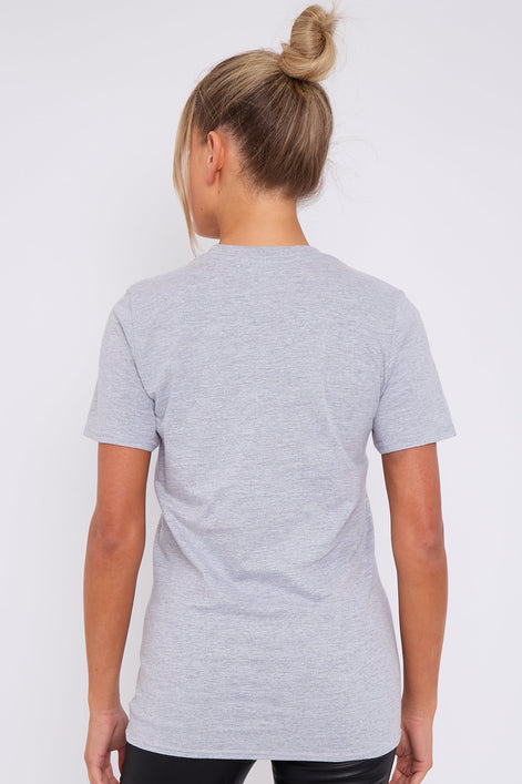 Grey C'est La Vie Short Sleeve Regular Fit T-Shirt