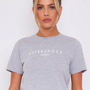 Grey Logo Short Sleeve Round Neck T-Shirt